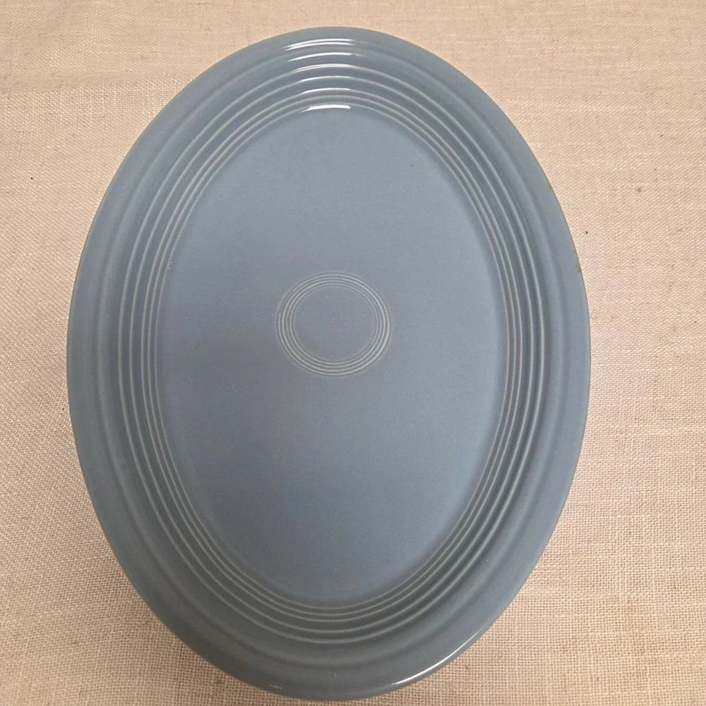 Fiesta HLC USA Oval Serving Platter Slate Blue Periwinkle